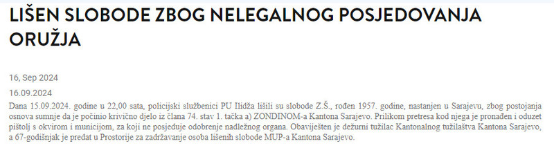 Bosnia-and-Herzegovina-avmp/Lisen-slobode-zbog-nelegalnog-posjedovanja-oruzja-_-Ministarst
