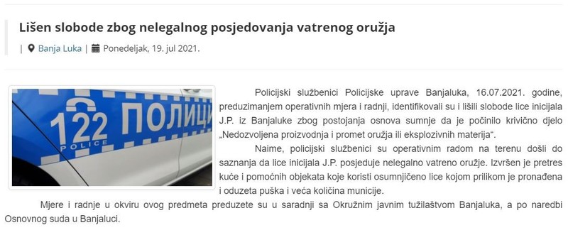 Bosnia-and-Herzegovina-avmp/Lisen-slobode-zbog-nelegalnog-posjedovanja-vatrenog-oruzja.1