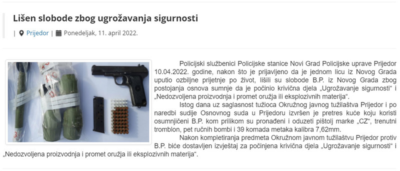 Bosnia-and-Herzegovina-avmp/Lisen-slobode-zbog-ugrozavanja-sigurnosti_1