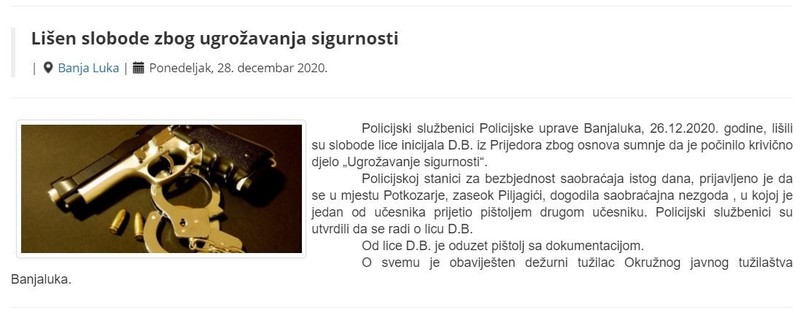 Bosnia-and-Herzegovina-avmp/Lisen-slobode-zbog-ugrozavanja-sigurnosti