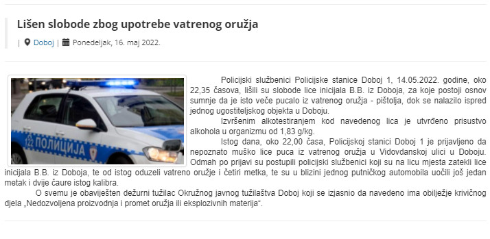 Bosnia-and-Herzegovina-avmp/Lisen-slobode-zbog-upotrebe-vatrenog-oruzja_1