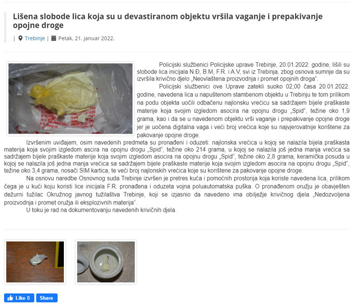 Bosnia-and-Herzegovina-avmp/Lisena-slobode-lica-koja-su-u-devastiranom-objektu-vrsila-vaga