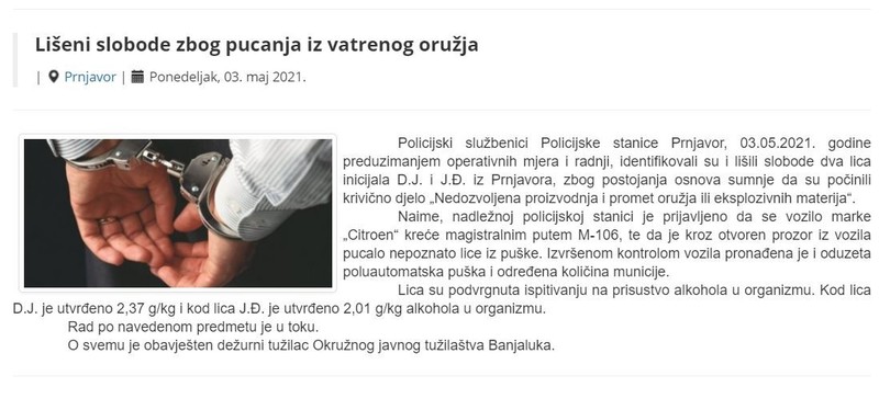 Bosnia-and-Herzegovina-avmp/Liseni-slobode-zbog-pucanja-iz-vatrenog-oruzja_1