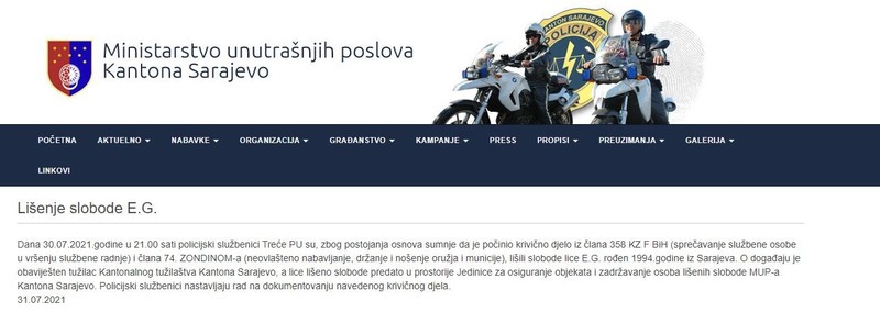 Bosnia-and-Herzegovina-avmp/Lisenje-slobode-E.G.-_-MUP