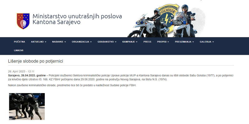 Bosnia-and-Herzegovina-avmp/Lisenje-slobode-po-poternici