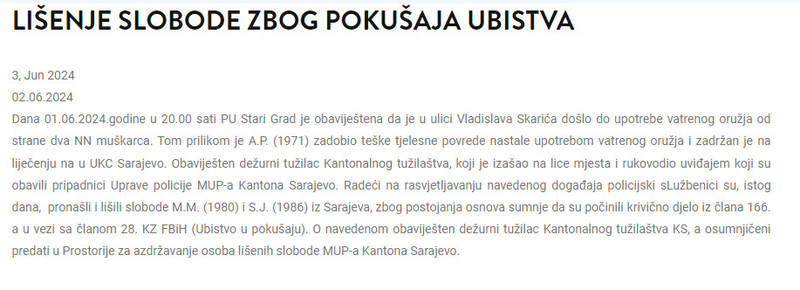 Bosnia-and-Herzegovina-avmp/Lisenje-slobode-zbog-pokusaja-ubistva-_-Ministarstvo-unutrasnj