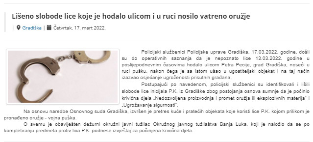 Bosnia-and-Herzegovina-avmp/Liseno-slobode-lice-koje-je-hodalo-ulicom-i-u-ruci-nosilo-vatr