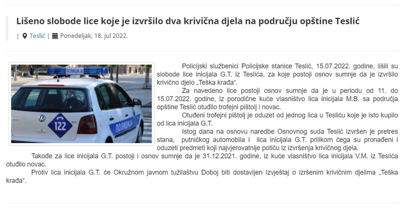 Bosnia-and-Herzegovina-avmp/Liseno-slobode-lice-koje-je-izvrsilo-dva-krivicna-djela-na-pod