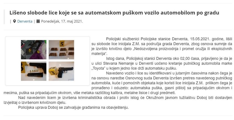 Bosnia-and-Herzegovina-avmp/Liseno-slobode-lice-koje-se-sa-automatskom-puskom-vozilo-autom