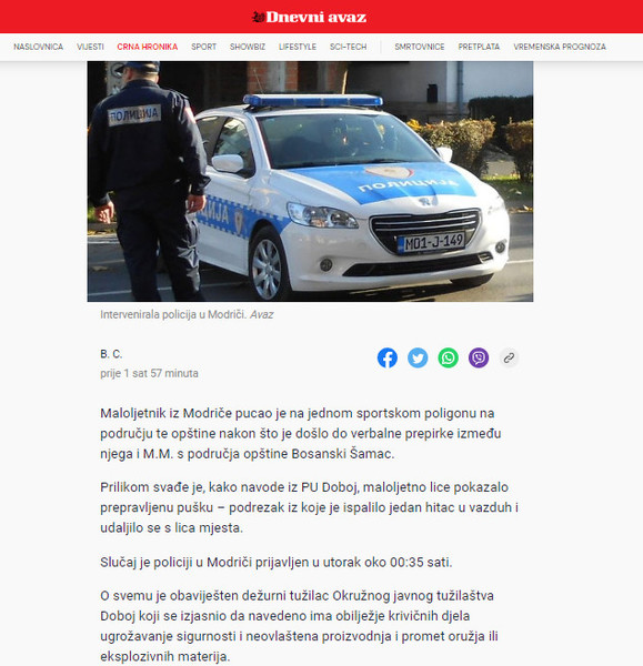 Bosnia-and-Herzegovina-avmp/Maloletnik-pucao-na-sportskom-poligonu