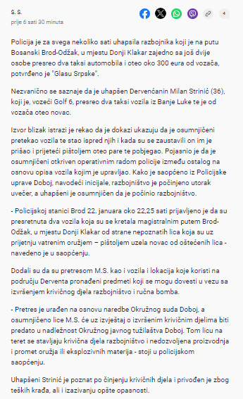 Bosnia-and-Herzegovina-avmp/Muskarac-36-presreo-dva-taksi-vozila-i-oteo-im-novac