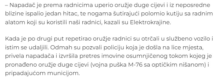 Bosnia-and-Herzegovina-avmp/Muskarac-napravio-haos-nakon-sto-su-mu-dosli-iskljuciti-struju_1