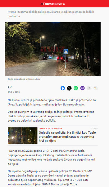 Bosnia-and-Herzegovina-avmp/Muskarac-se-iz-pistolja-ubio-u-Tuzli