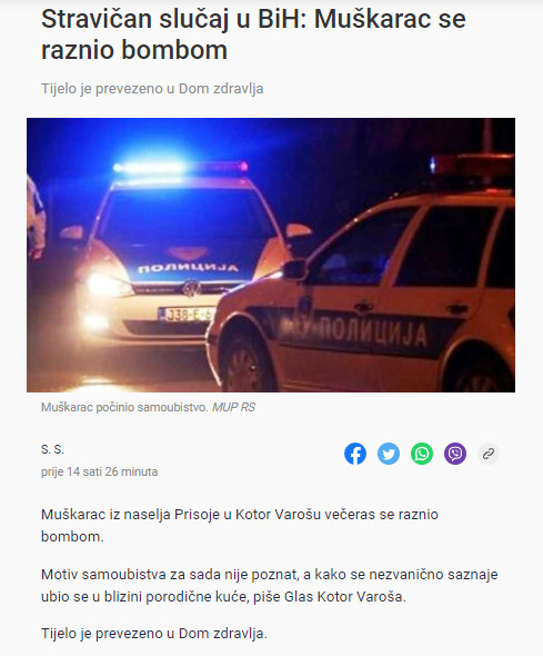 Bosnia-and-Herzegovina-avmp/Muskarac-se-raznio-bombom