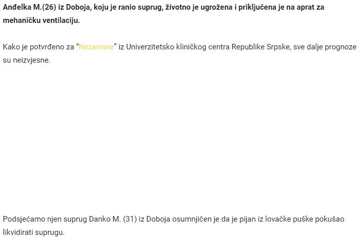 Bosnia-and-Herzegovina-avmp/Muskarac-upucao-suprugu-bore-joj-se-za-zivot