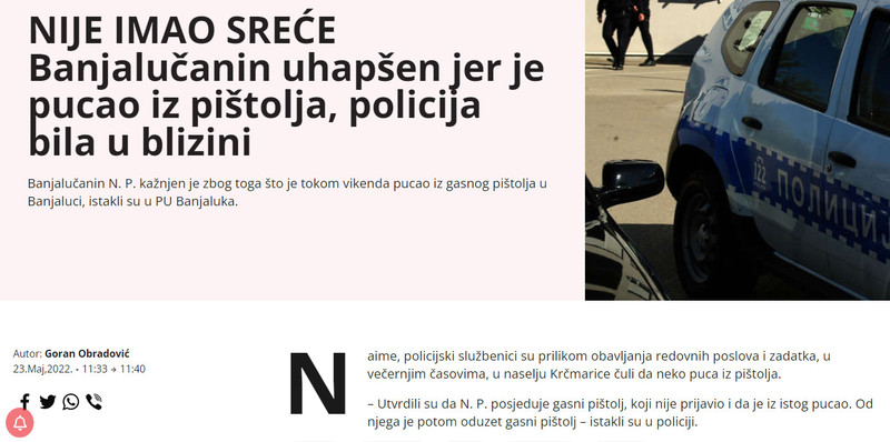 Bosnia-and-Herzegovina-avmp/NIJE-IMAO-SRECE-Banjalucanin-uhapsen-jer-je-pucao-iz-pistolja-