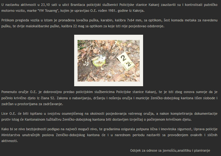 Bosnia-and-Herzegovina-avmp/Na-podrucju-Zenicko-dobojskog-kantona-policija-oduzela-vatreno