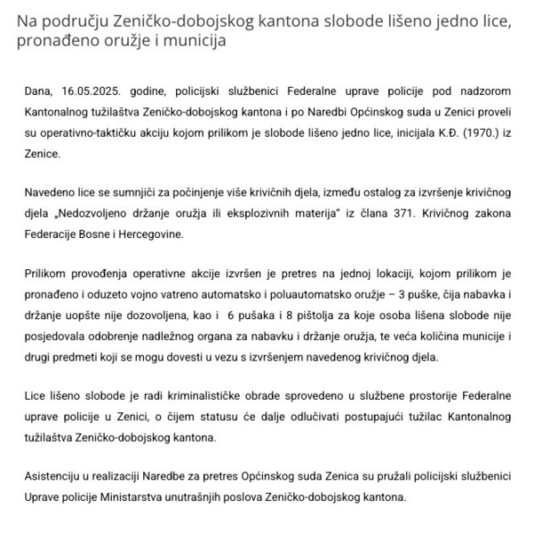 Bosnia-and-Herzegovina-avmp/Na-podrucju-Zenicko-dobojskog-kantona-slobode-liseno-jedno-lic