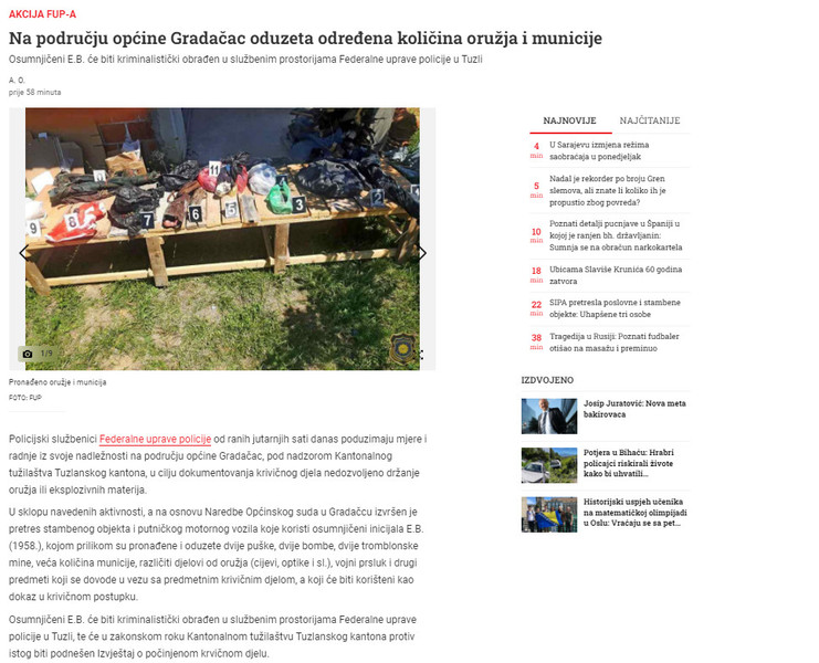 Bosnia-and-Herzegovina-avmp/Na-podrucju-opcine-Gradacac-oduzeta-odredena-kolicina-oruzja-i