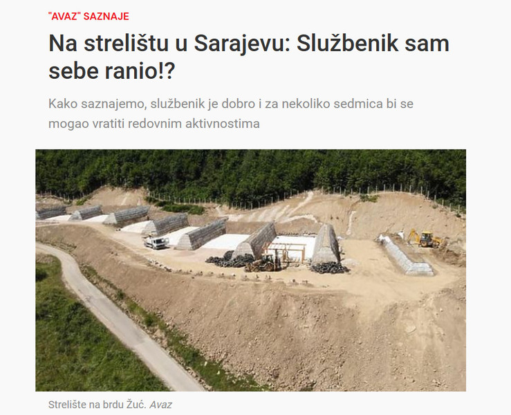Bosnia-and-Herzegovina-avmp/Na-strelistu-u-Sarajevu-Sluzbenik-sam-sebe-ranio_1