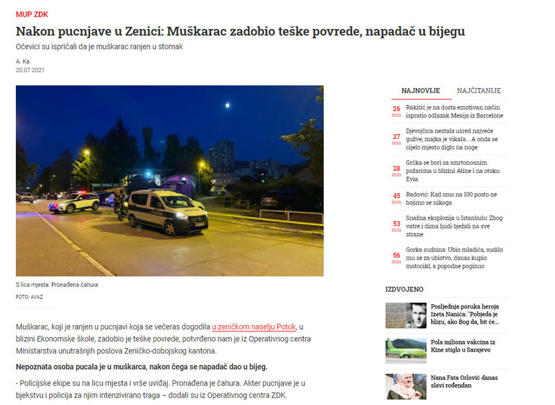 Bosnia-and-Herzegovina-avmp/Nakon-pucnjave-u-Zenici_-Muskarac-zadobio-teske-povrede-napada
