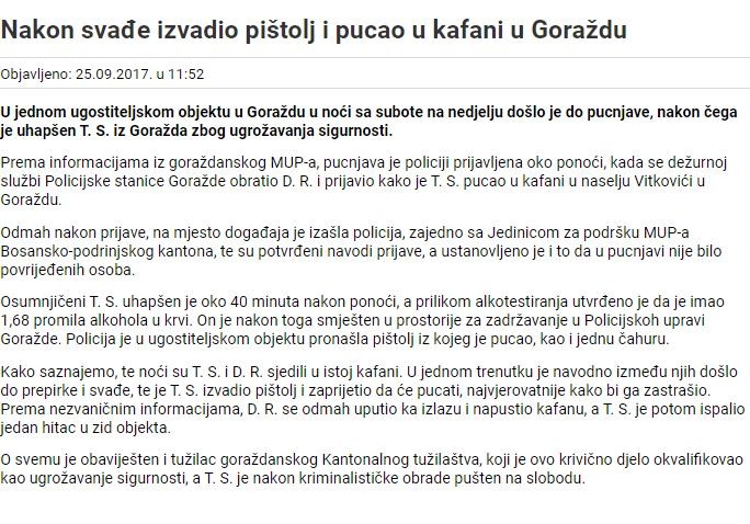Bosnia-and-Herzegovina-avmp/Nakon-svade-izvadio-pistolj-i-pucao-u-kafani-u-Gorazdu
