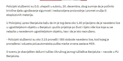 Bosnia-and-Herzegovina-avmp/Naoruzani-Banjalucanin-prijetio-gostima-lokala---Glas-Srpske-2