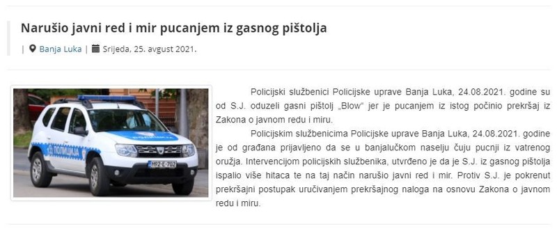 Bosnia-and-Herzegovina-avmp/Narusio-javni-red-i-mir-pucanjem-iz-gasnog-pistolja