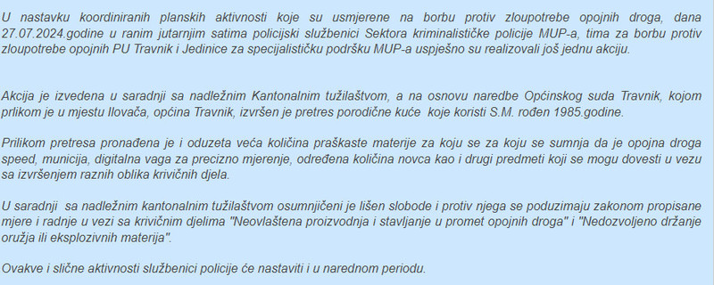 Bosnia-and-Herzegovina-avmp/Nastavak-pretresa_-pronadena-veca-kolicina-materije-za-koju-se