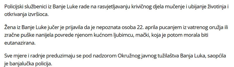 Bosnia-and-Herzegovina-avmp/Nepoznata-osoba-u-Banjoj-Luci-pucala-u-macku-morala-je-biti-eutanazirana_1