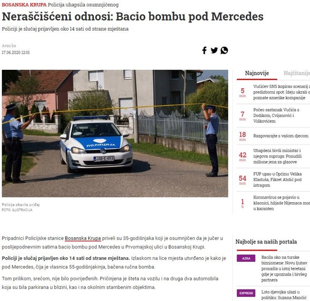 Bosnia-and-Herzegovina-avmp/Nerascisceni-odnosi_-Bacio-bombu-pod-Mercedes