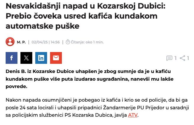 Bosnia-and-Herzegovina-avmp/Nesvakidasnji-napad-u-Kozarskoj-Dubici_-Prebio-coveka-usred-ka