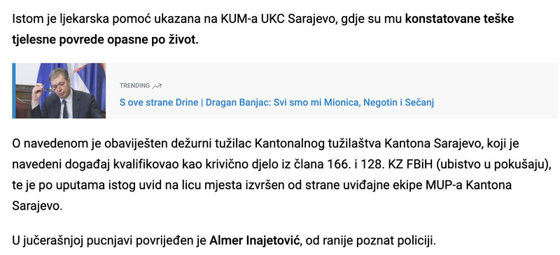 Bosnia-and-Herzegovina-avmp/Novi-detalji-pucnjave-u-Sarajevu_-Almer-Inajetovic-zadobio-pov_1
