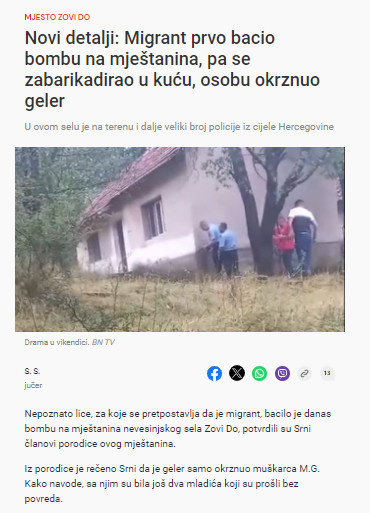 Bosnia-and-Herzegovina-avmp/Novi-detalji_-Migrant-prvo-bacio-bombu-na-mjestanina-pa-se-zab