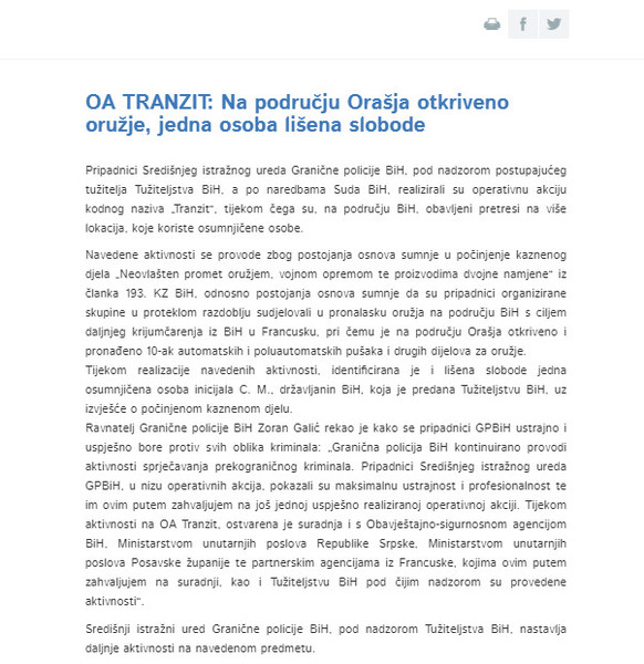 Bosnia-and-Herzegovina-avmp/OA-TRANZIT_-Na-podrucju-Orasja-otkriveno-oruzje-jedna-osoba-li