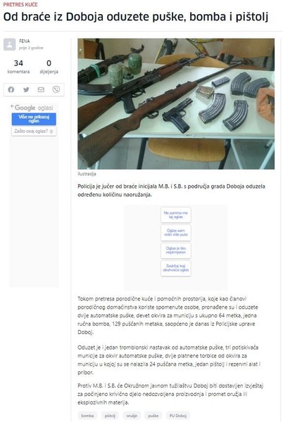 Bosnia-and-Herzegovina-avmp/Od-brace-iz-Doboja-oduzete-puske-bomba-i-pistolj