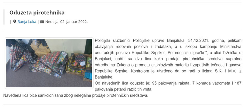 Bosnia-and-Herzegovina-avmp/Oduzeta-pirotehnika