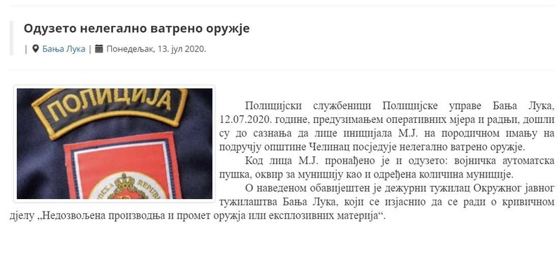 Bosnia-and-Herzegovina-avmp/Oduzeto-nelegalno-vatreno-oruzje