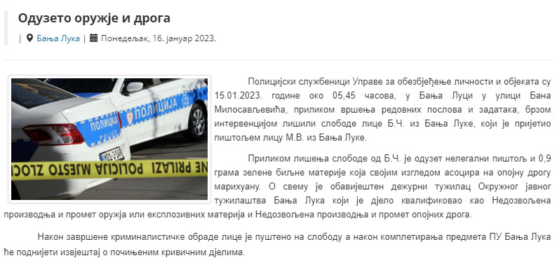 Bosnia-and-Herzegovina-avmp/Oduzeto-oruzje-i-droga