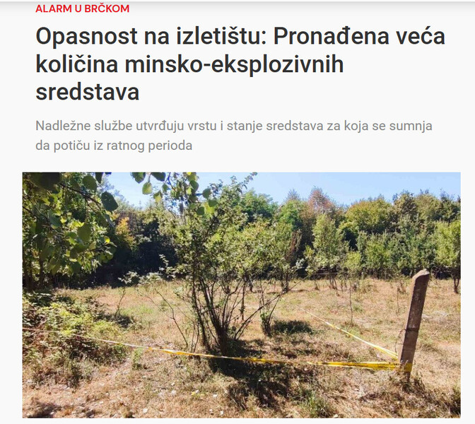 Bosnia-and-Herzegovina-avmp/Opasnost-na-izletistu-Pronadena-veca-kolicina-minsko-eksplozivnih-sredstava_2