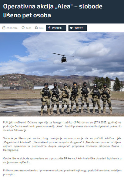 Bosnia-and-Herzegovina-avmp/Operativna-akcija-Alea--slobode-liseno-pet-osoba---SIPA.GOV.BA