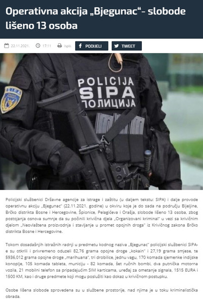 Bosnia-and-Herzegovina-avmp/Operativna-akcija-Bjegunac--slobode-liseno-13-osoba---SIPA.GOV