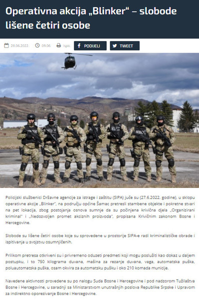 Bosnia-and-Herzegovina-avmp/Operativna-akcija-Blinker--slobode-lisene-cetiri-osobe---SIPA.