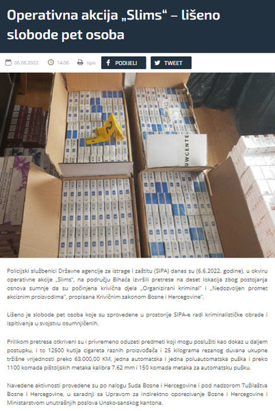 Bosnia-and-Herzegovina-avmp/Operativna-akcija-Slims--liseno-slobode-pet-osoba---SIPA.GOV.B