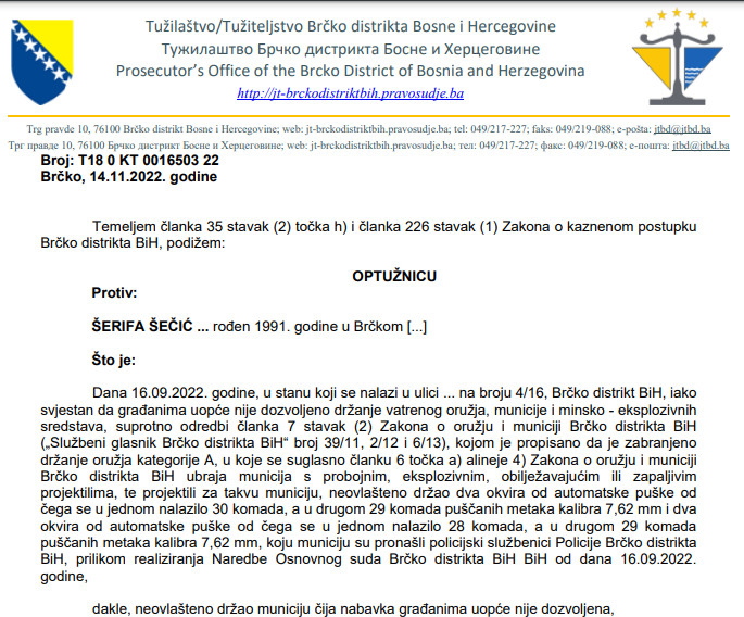 Bosnia-and-Herzegovina-avmp/Optuznica-Serif-Secic