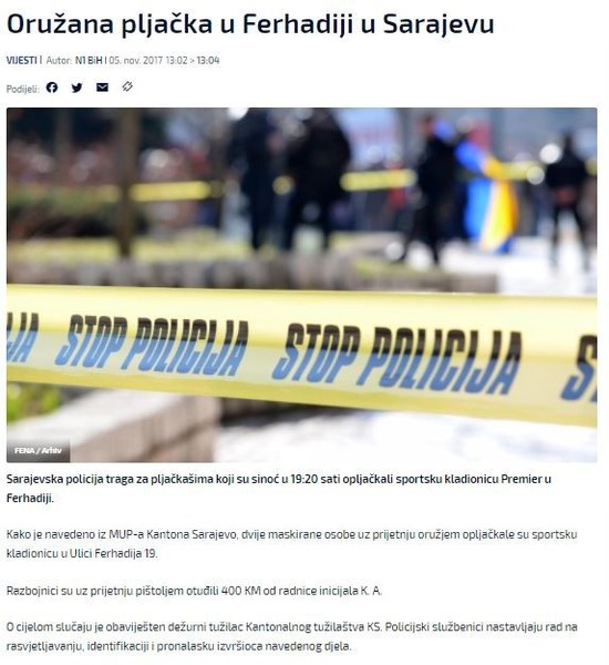 Bosnia-and-Herzegovina-avmp/Oruzana-pljacka-u-Ferhadiji-u-Sarajevu