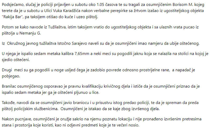 Bosnia-and-Herzegovina-avmp/Osumnjiceni-u-pritvoru-zbog-pljuvanja-u-mladica-ispalio-sedam-