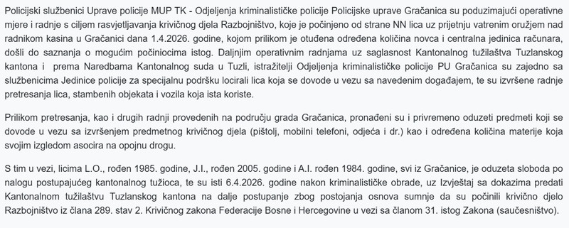 Bosnia-and-Herzegovina-avmp/PU-Gracanica---Rasvijetljeno-krivicno-djelo-Razbojnistvo-tri-lica-lisena-slobode_1