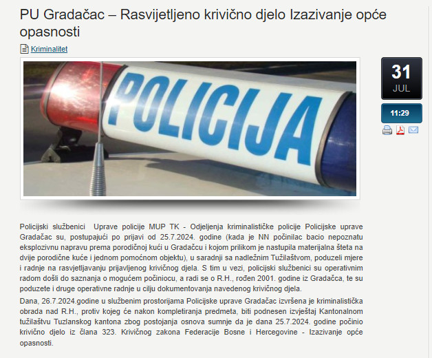 Bosnia-and-Herzegovina-avmp/PU-Gradacac--Rasvijetljeno-krivicno-djelo-Izazivanje-opce-opas