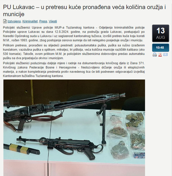 Bosnia-and-Herzegovina-avmp/PU-Lukavac--u-pretresu-kuce-pronadena-veca-kolicina-oruzja-i-m_1